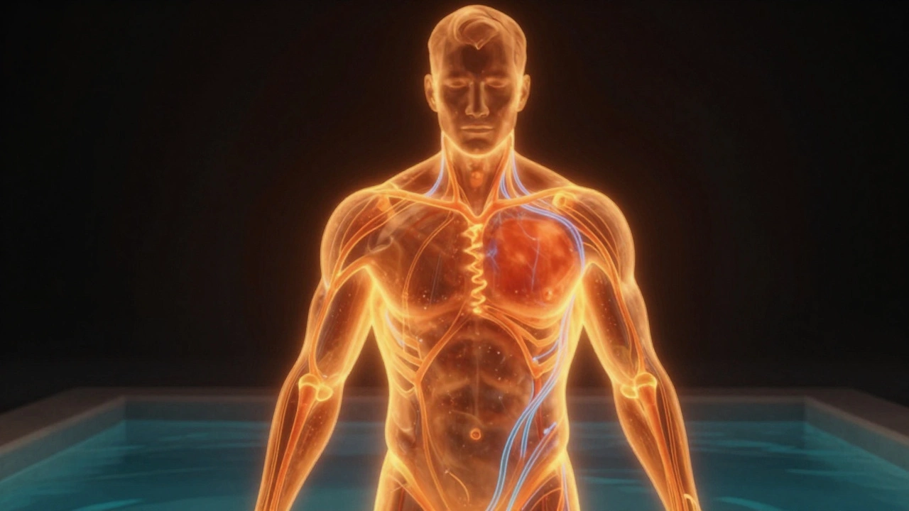 Концептуальное изображение теплового воздействия и восстановления мышц